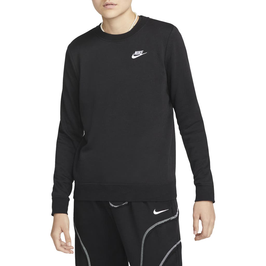Nike Sportswear Club Fleece Crewneck Sweatshirt In Black
