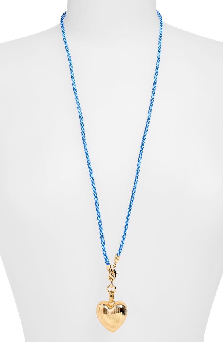 ROXANNE ASSOULIN The Long Happy Cord Charm Necklace, Alternate, color, Gold/ Blue/ White