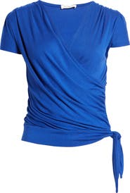 Loveappella Faux Wrap Top