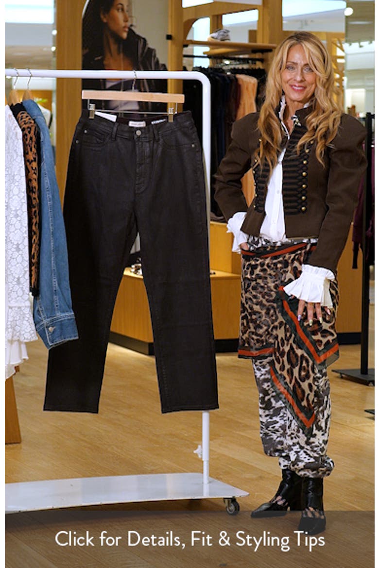ASE Coated High Waist Straight Leg Jeans video