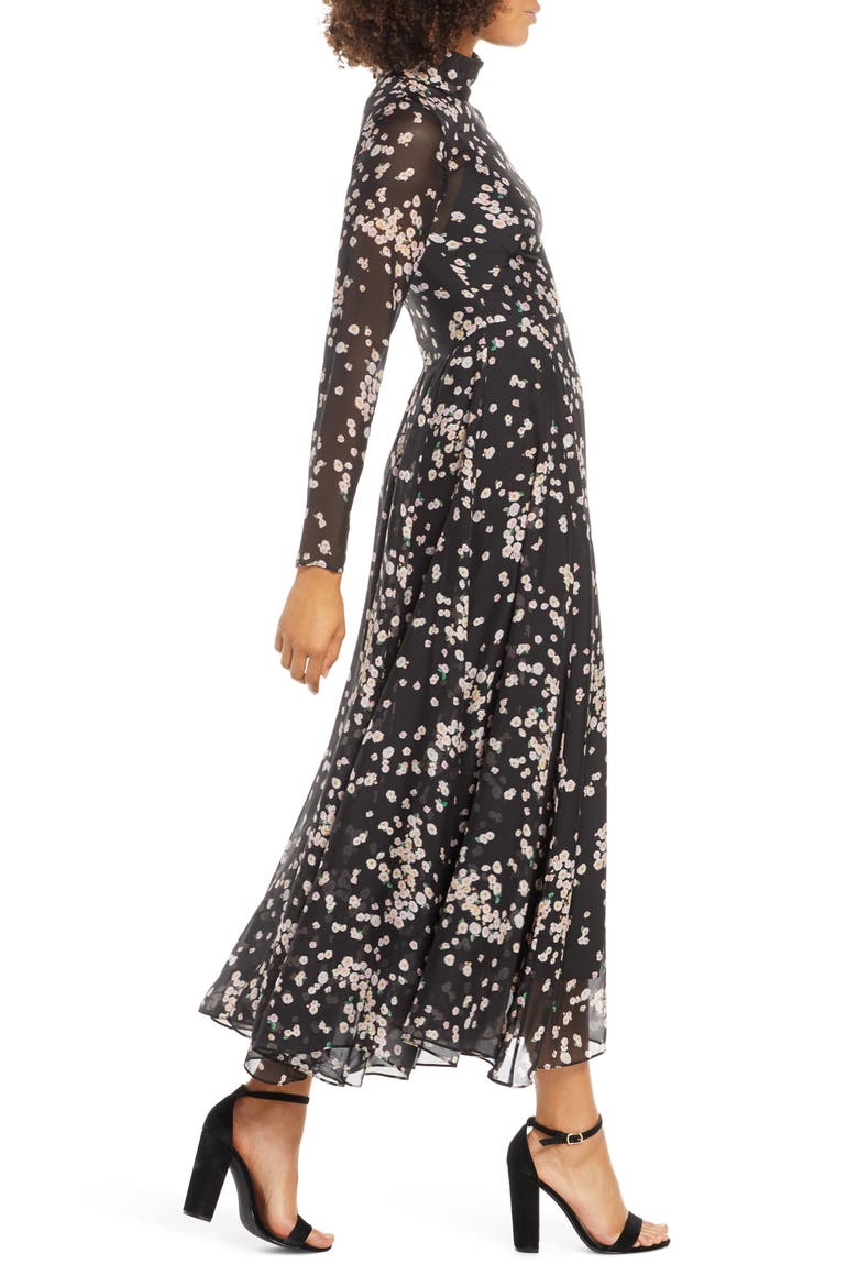 Ruxley Long Sleeve Maxi Dress, Alternate, color, BLACK