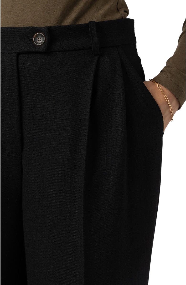Saint + Sofia Emery Wide Leg Pant, Alternate, color, Black