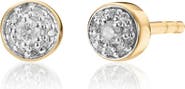 Monica Vinader Fiji Tiny Button Diamond Stud Earrings