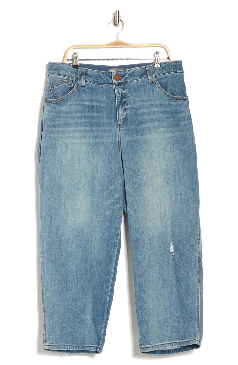 Democracy Skyrise Relaxed Straight Leg Jeans, Alternate, color, Mid Blue Vintage