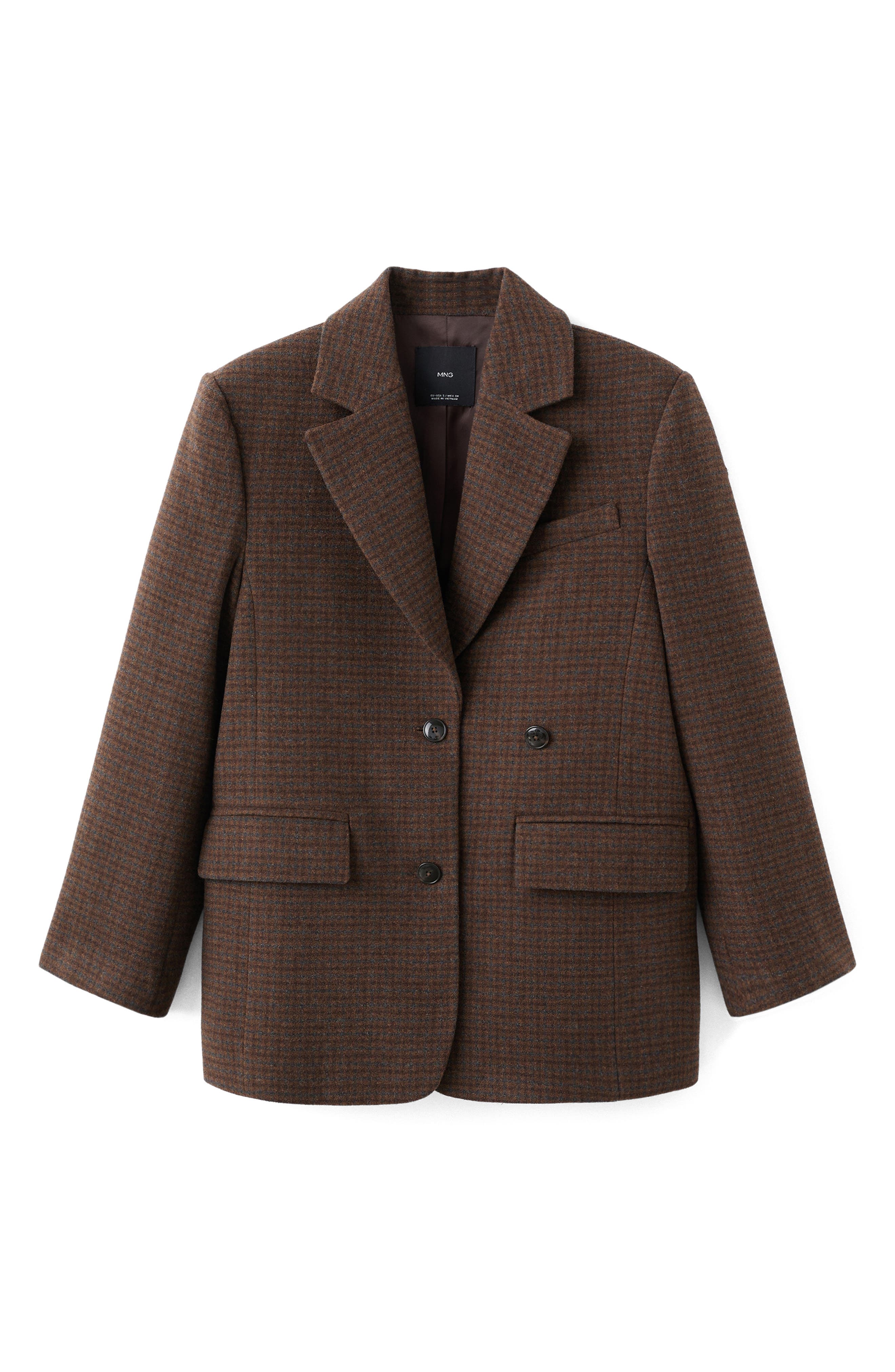 Houndstooth Wool Blend Blazer - image 2