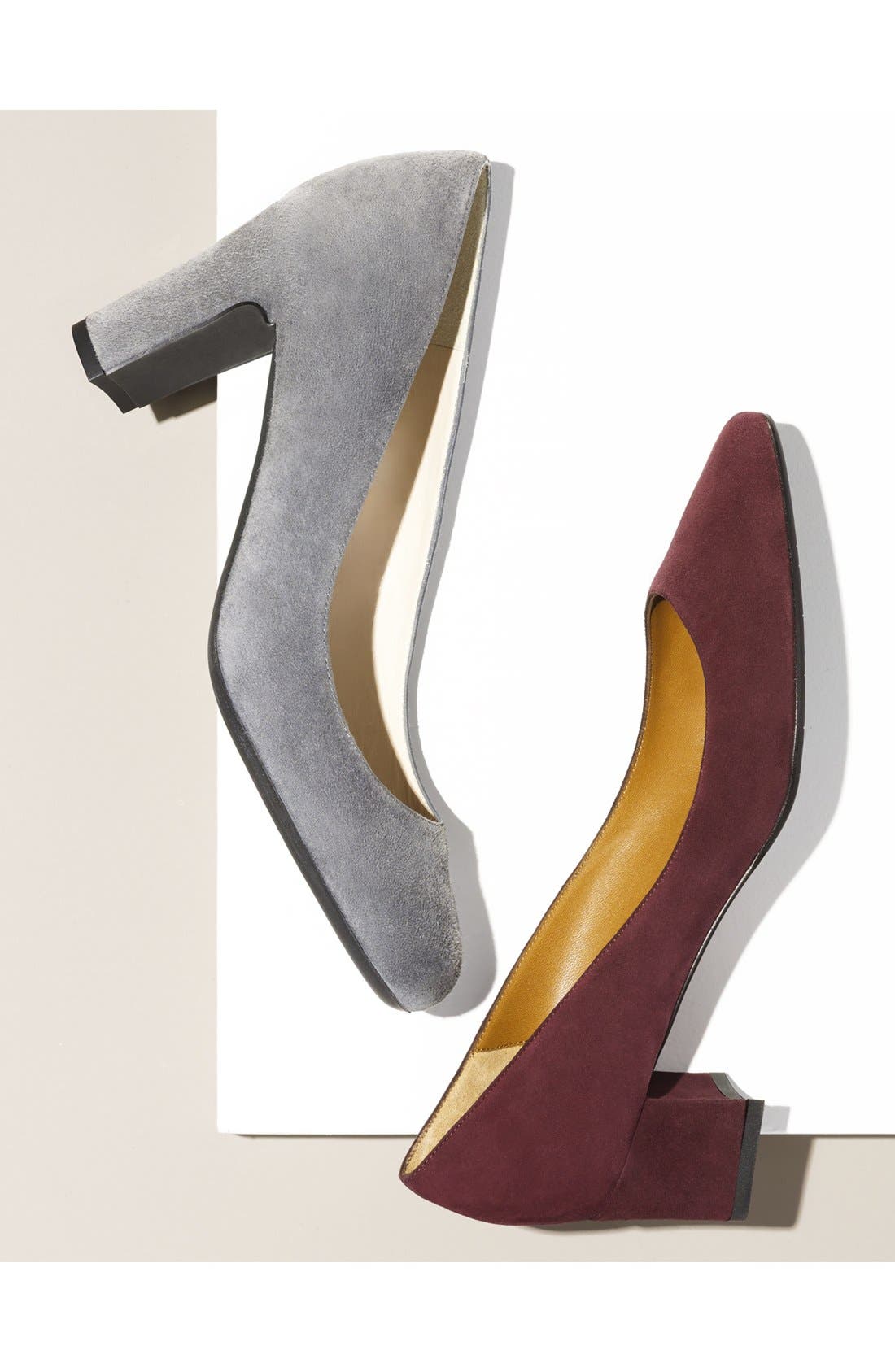 'Pheobe' Weatherproof Almond Toe Pump, Alternate, color, BLACK PATENT