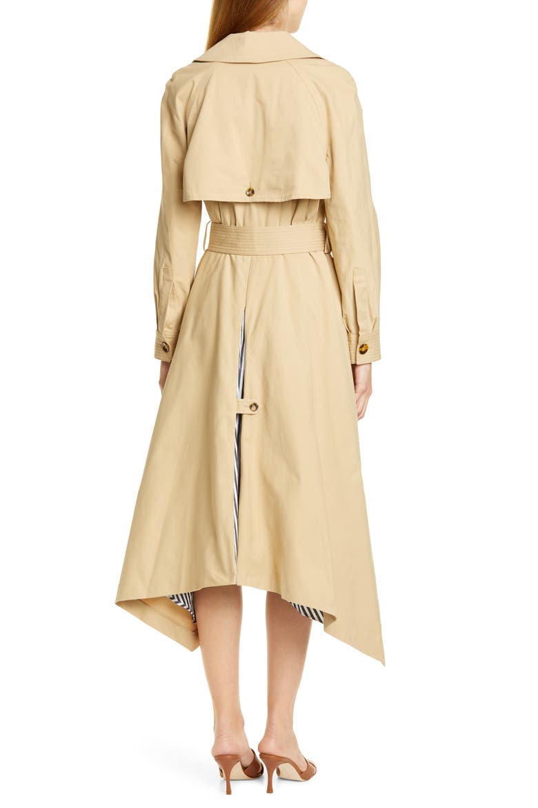 Tati Long Sleeve Midi Trench Dress, Alternate, color, SAND