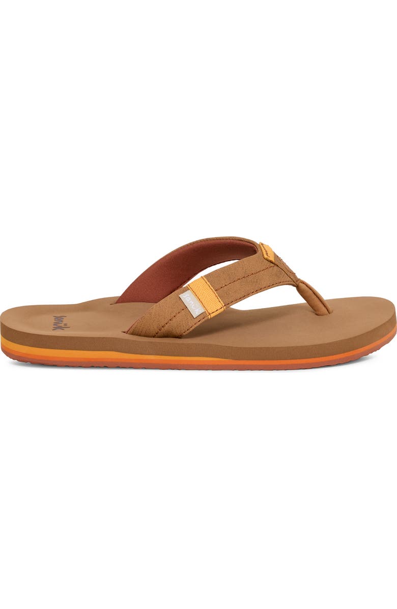 Sanuk Sawyer Flip Flop, Alternate, color, Tan