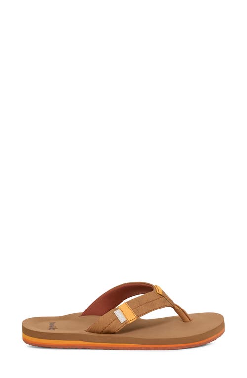 Sanuk Sawyer Flip Flop In Brown