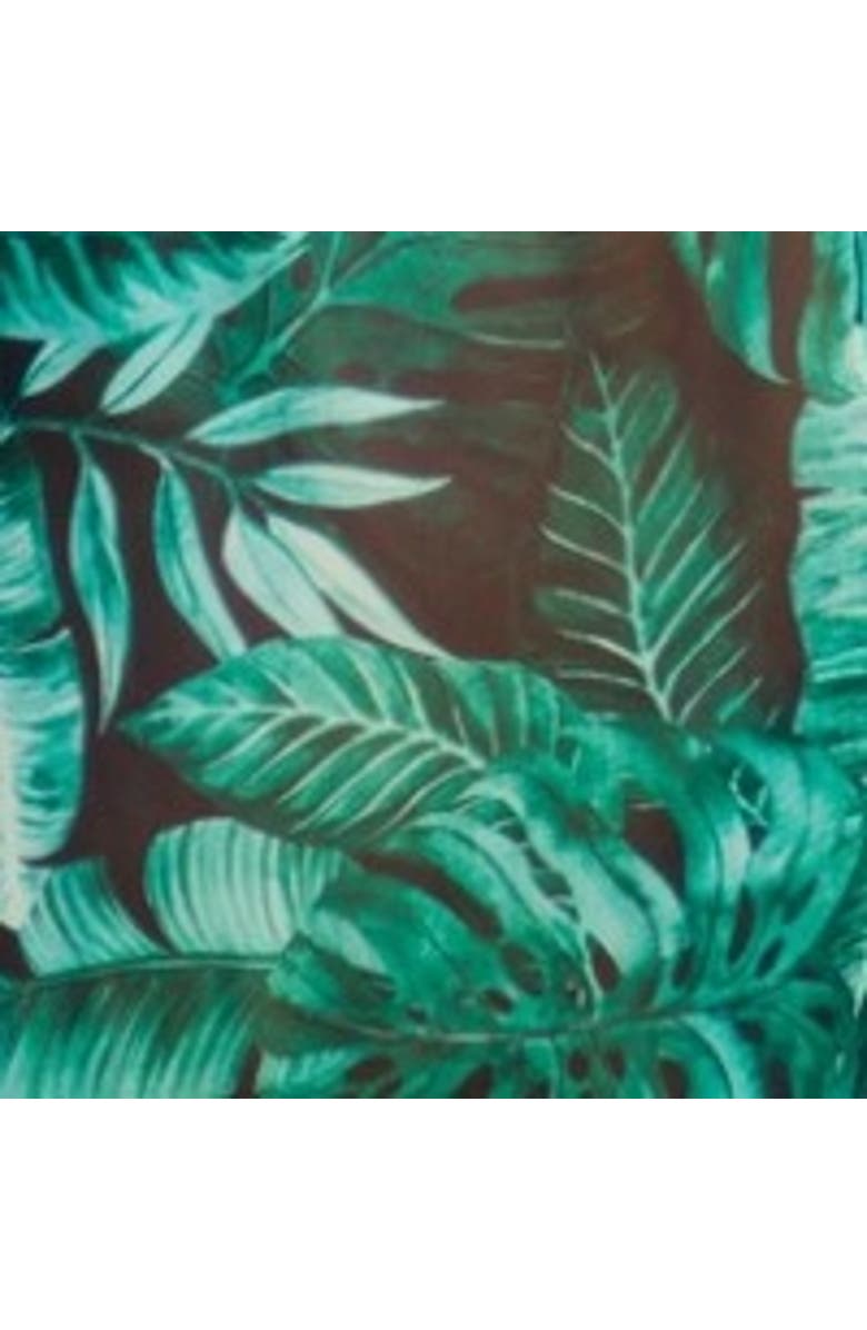 FASHION-SZN CURVE Curve Palm Print Twist Front Kaftan, Alternate, color, Green