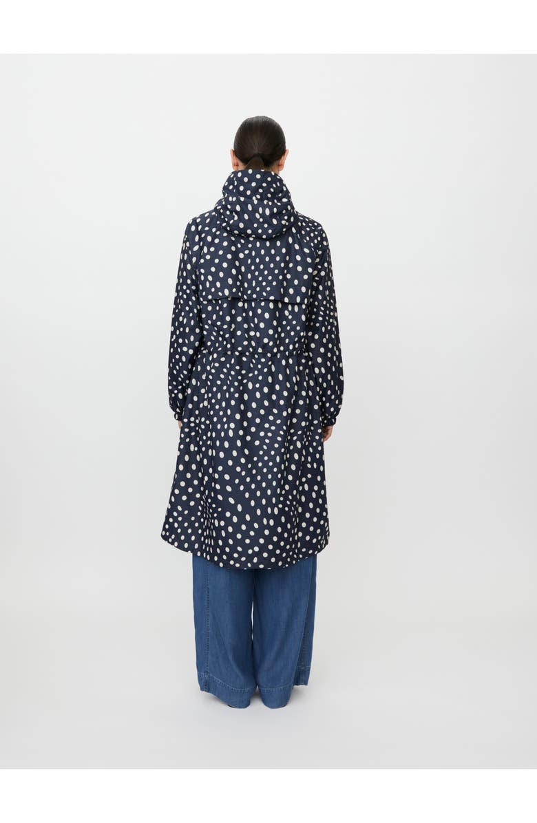 Masai Copenhagen MaTrina Polka Dot Raincoat, Alternate, color, Navy Blazer