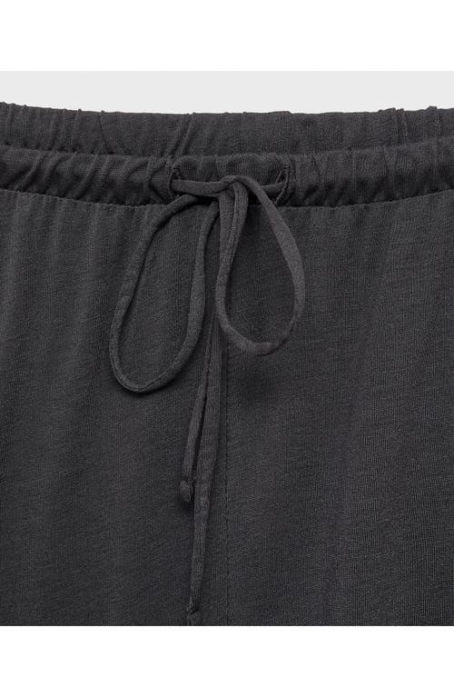Mango Micromodal Pajama Pants In Gray
