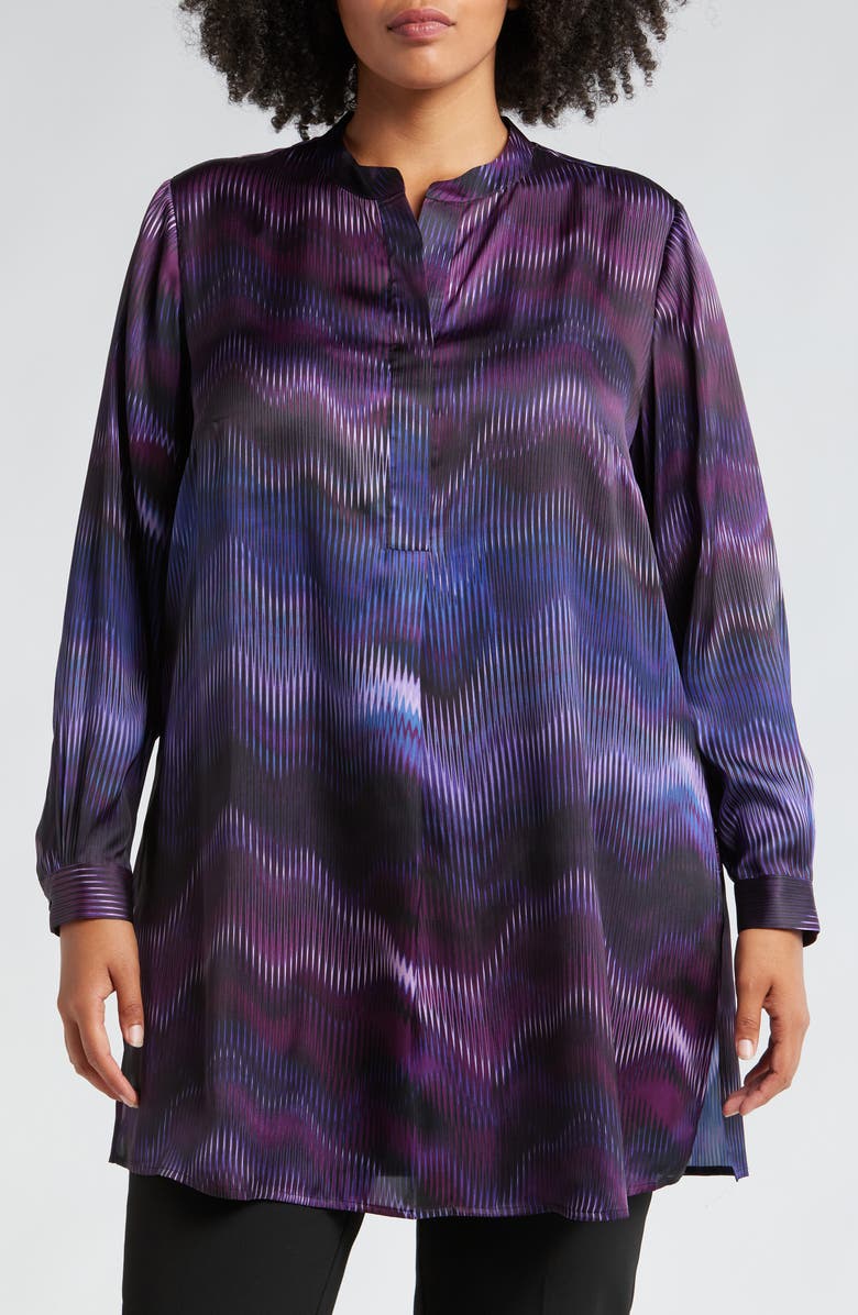 Anne Klein Abstract Print Tunic Top, Main, color,