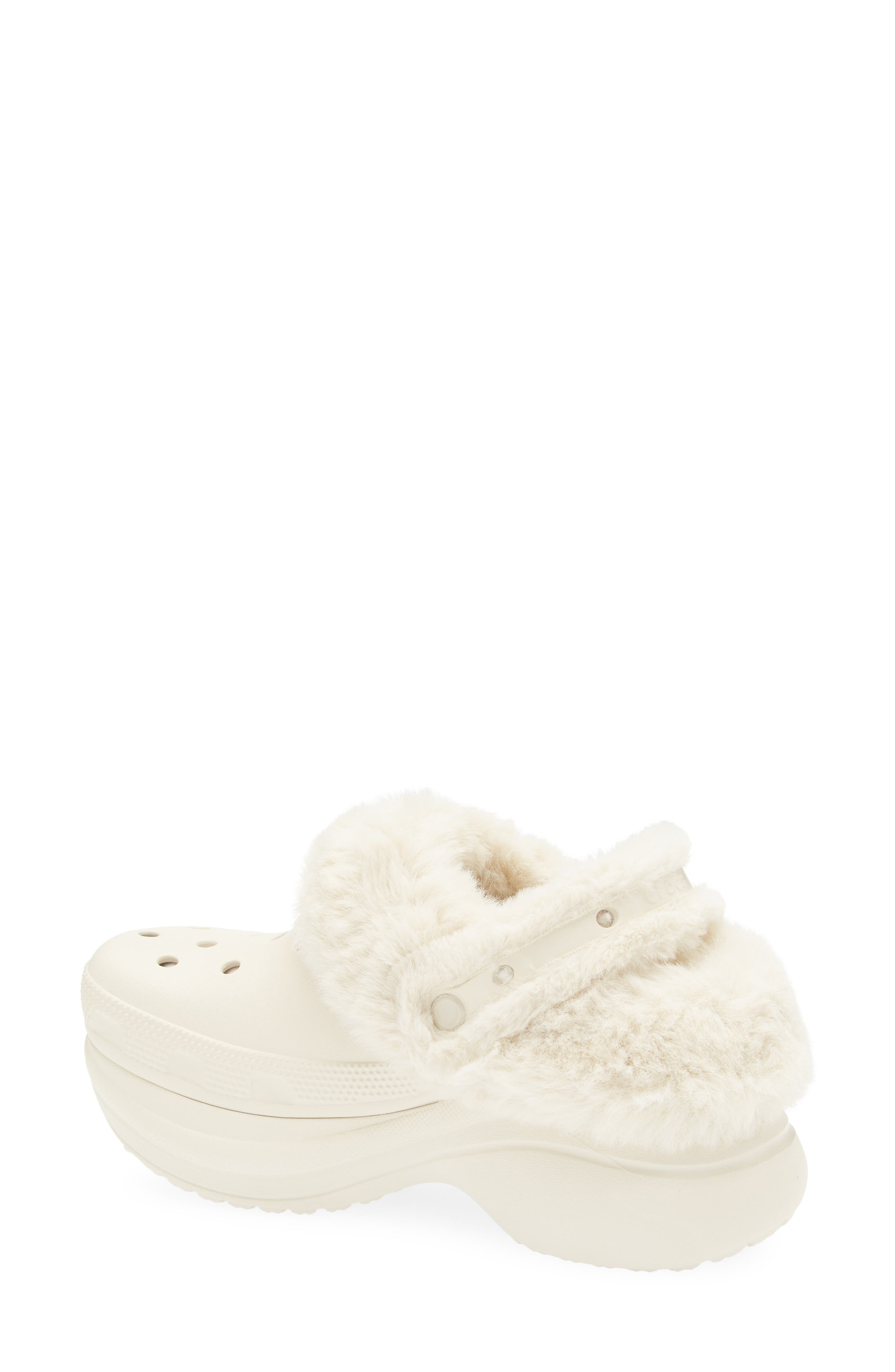 CROCS Bae Fleece Lined Platform Clog, Alternate, color, Stucco