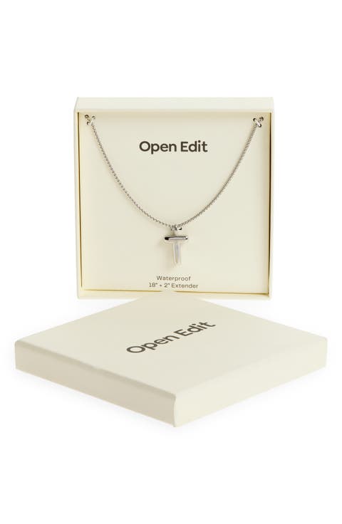 Waterproof Bubble Initial Pendant Necklace