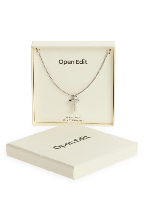 Open Edit Waterproof Bubble Initial Pendant Necklace