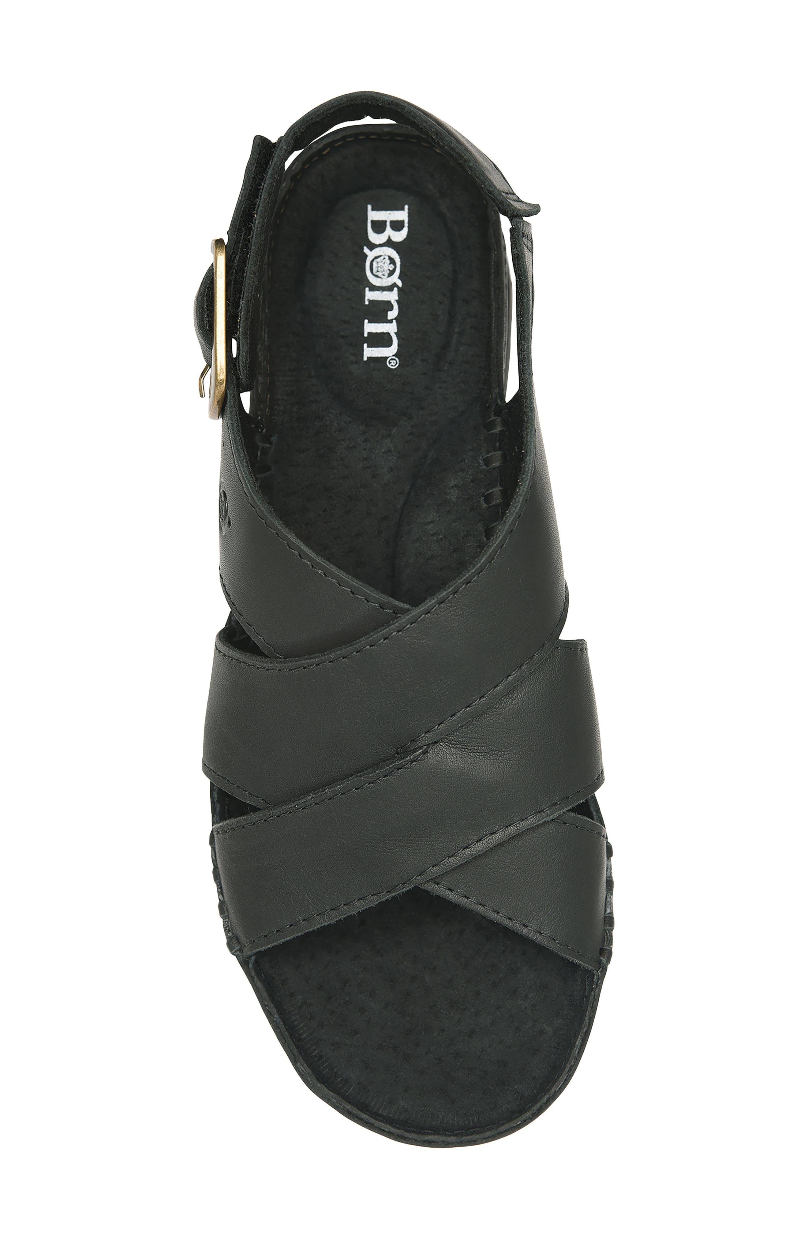 Børn Kavala Platform Sandal, Alternate, color, Black Leather