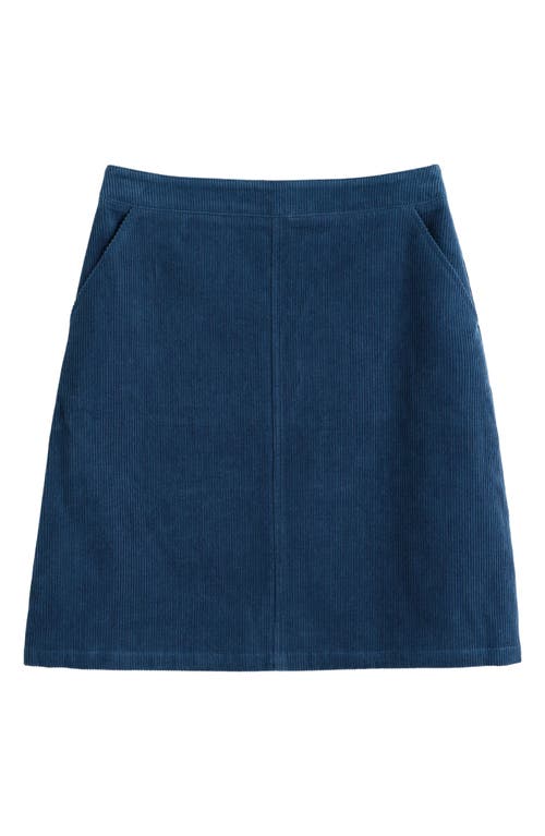 Seasalt Cornwall Dovetail Organic Cotton Corduroy Skirt In Blue