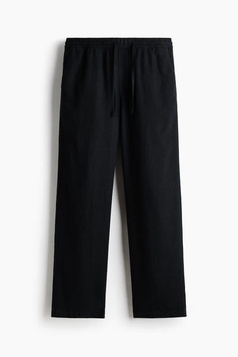 Relaxed Fit Linen-blend Trousers