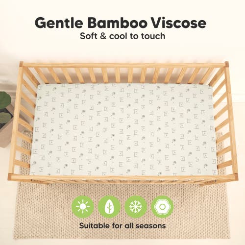 Keababies 2-pack Isla [protect+] Waterproof Crib Sheets In Bumble Bear