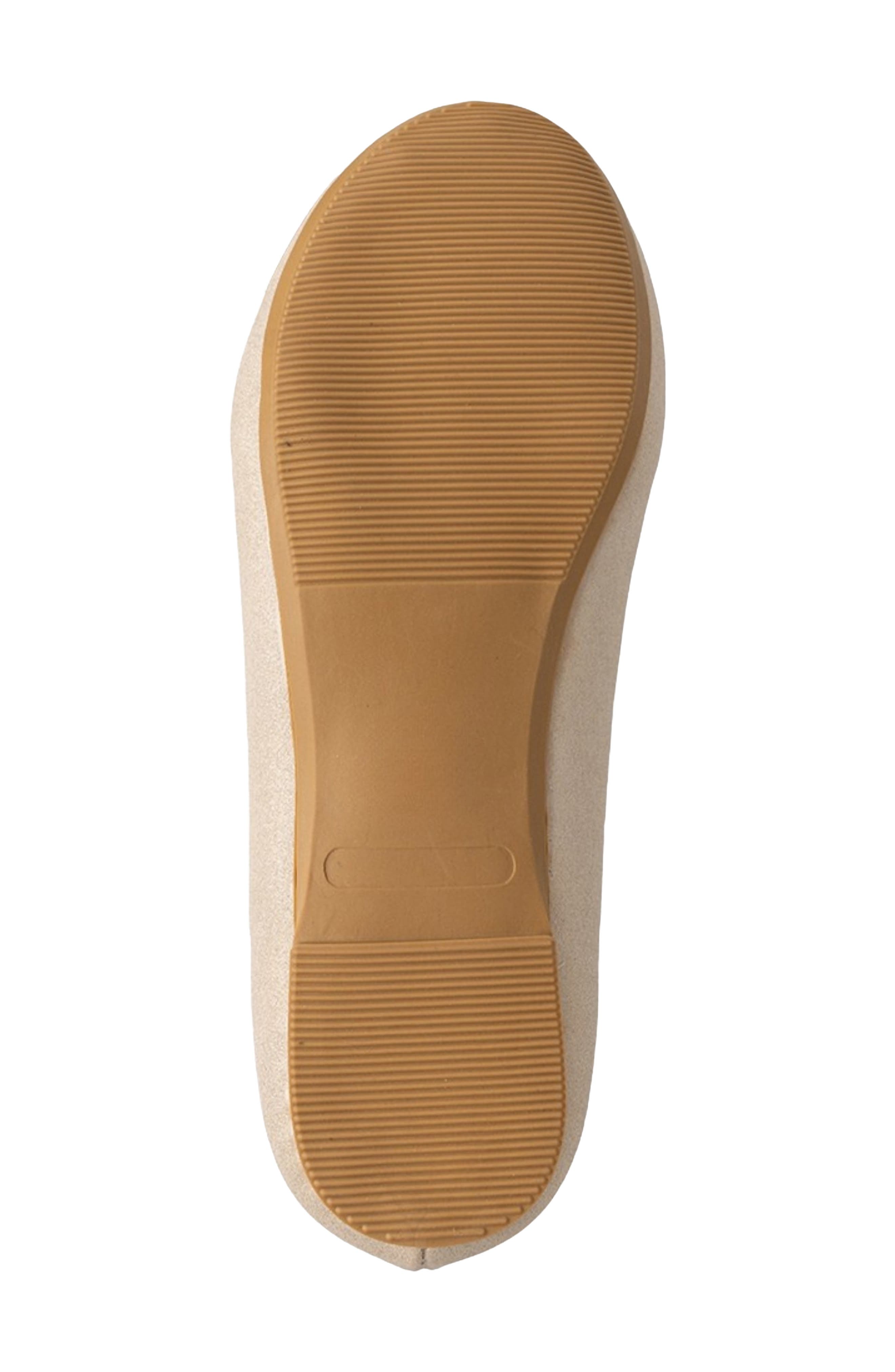 Kids' Faux Leather Ballet Flat, Alternate, color, TAN