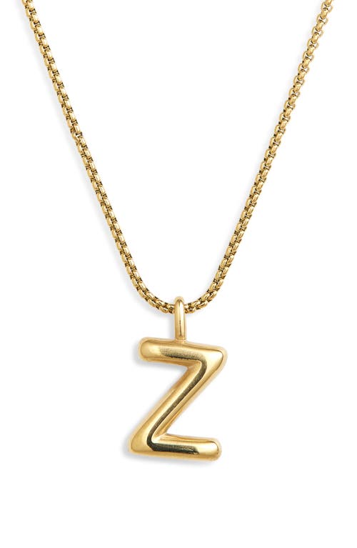 Open Edit Waterproof Bubble Initial Pendant Necklace
