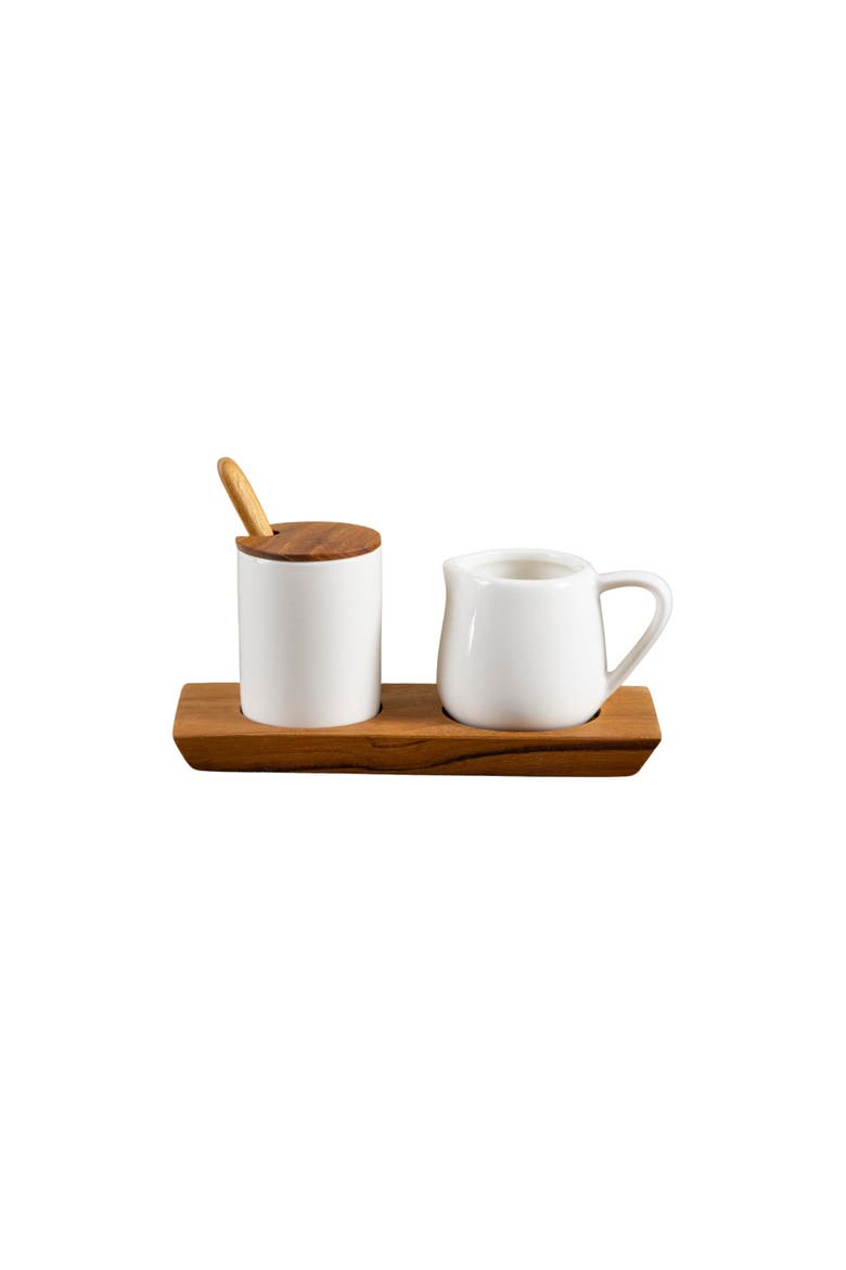 Amelia Cream & Sugar Set, Main, color, Brown