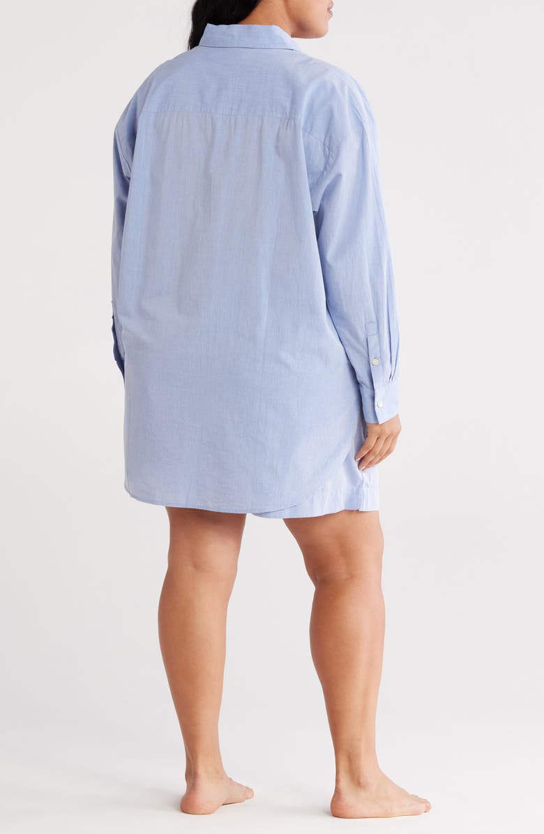 Nordstrom Yarn Dye Stripe Short Pajamas, Alternate, color, Blue Chambray