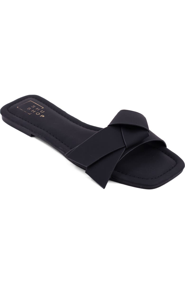 SHUSHOP Diana Slide Sandal, Main, color, Black