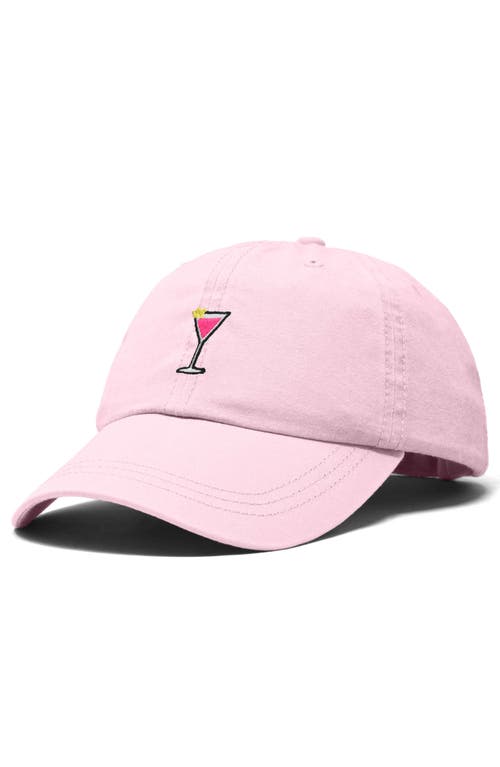 Dalix Cosmo Embroidered Casual Hat In Washed Pink