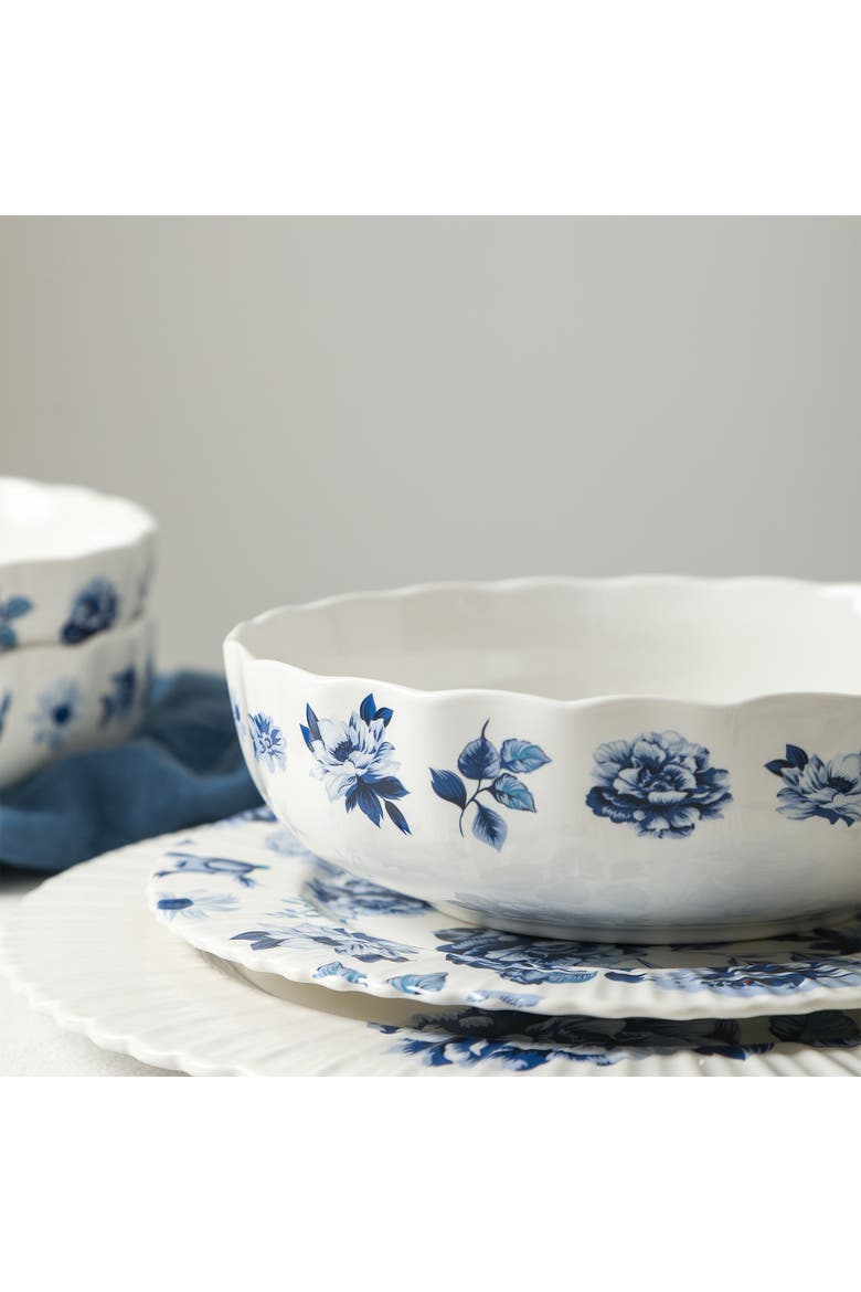 Fiore New Bone China 12-Piece Dinnerware Set, Alternate, color, Blue
