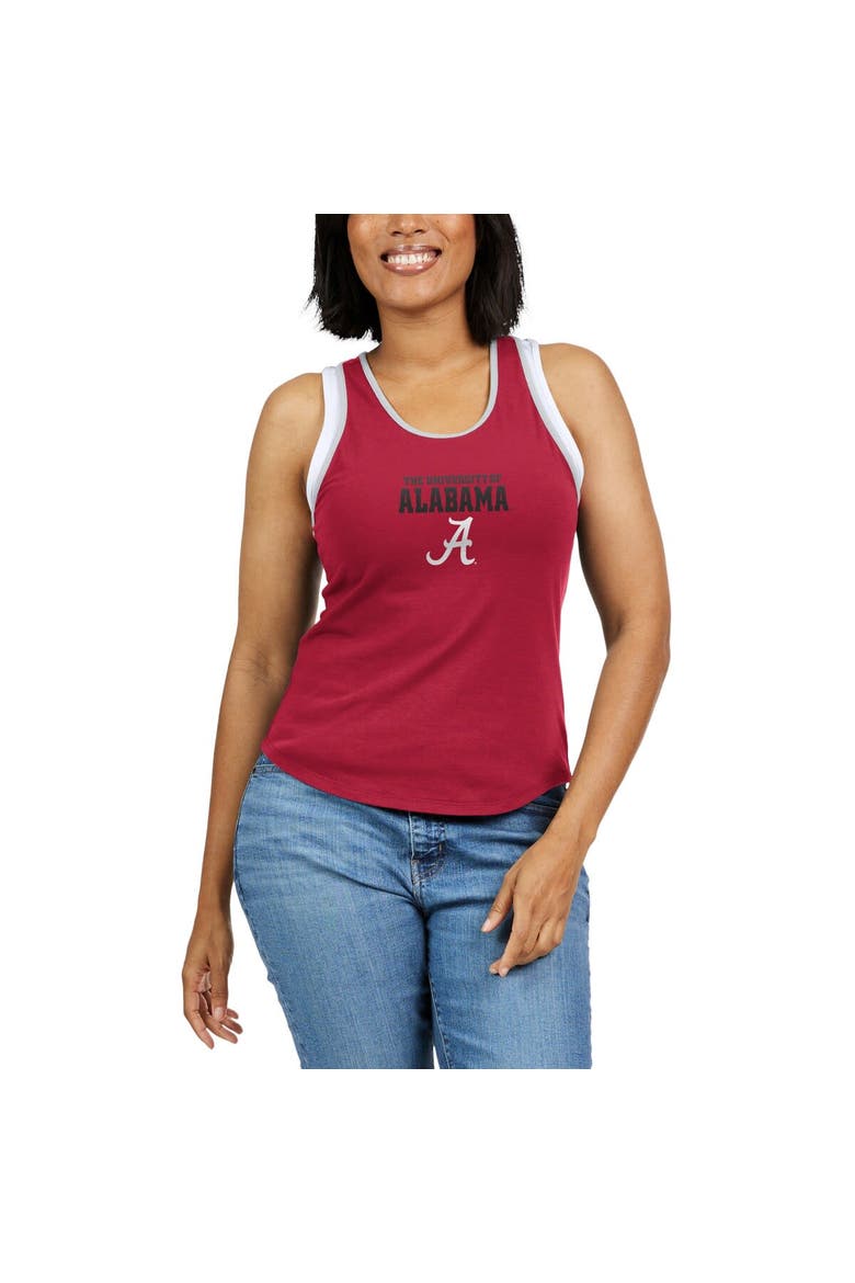 Women's WEAR by Erin Andrews Crimson Alabama Crimson Tide Open Hole Razorback Tank Top, Alternate, color, Crimson