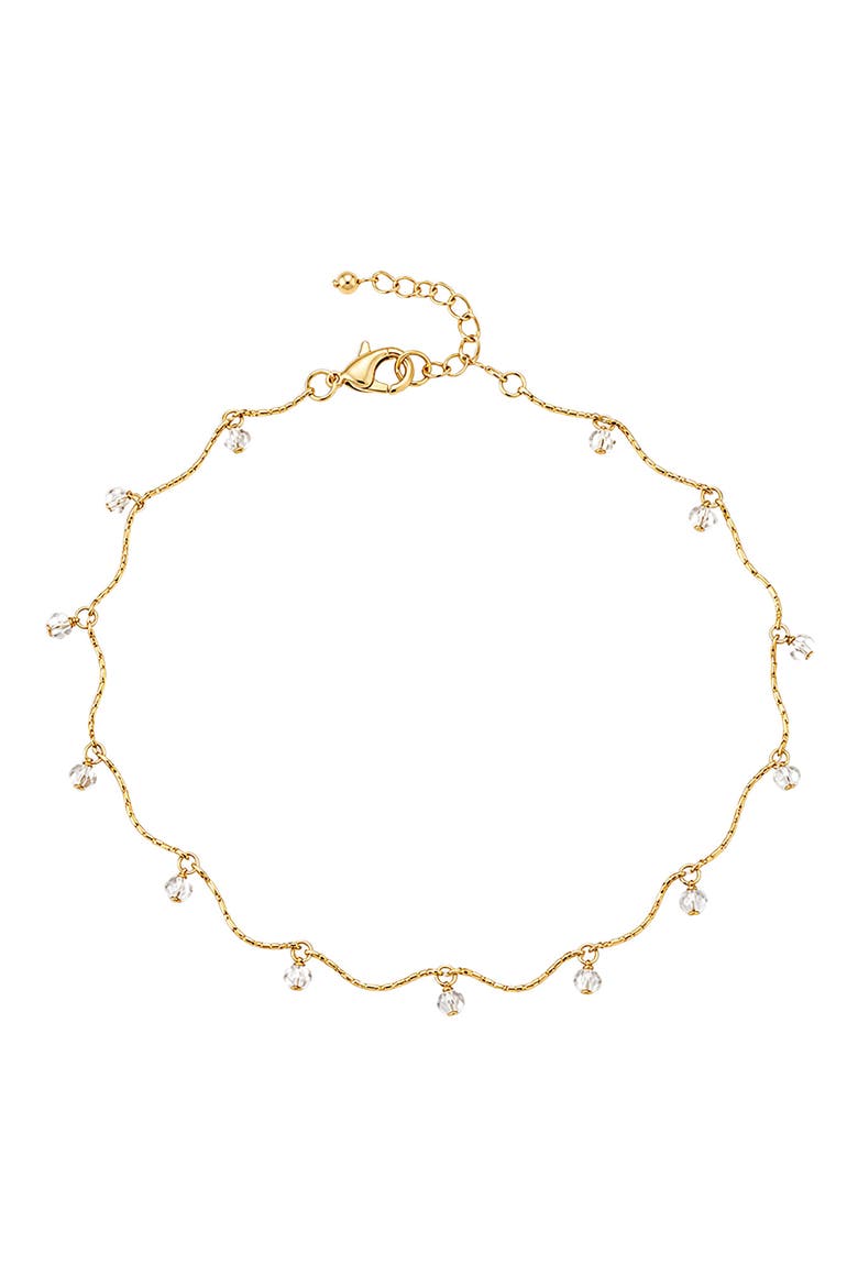 Crystal Drop Anklet, Main, color, CLEAR