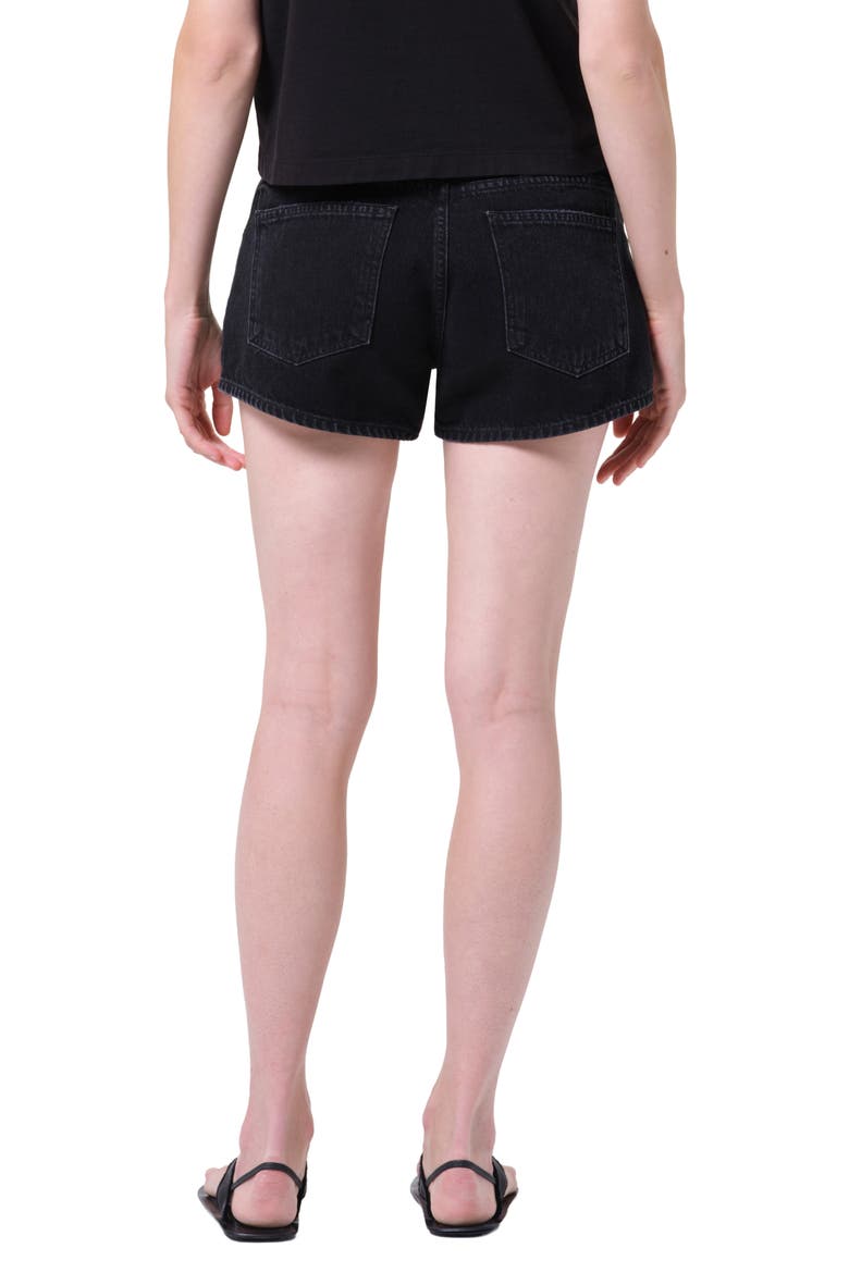 Low Rise Denim Shorts, Alternate, color, PHASE DARK BLACK