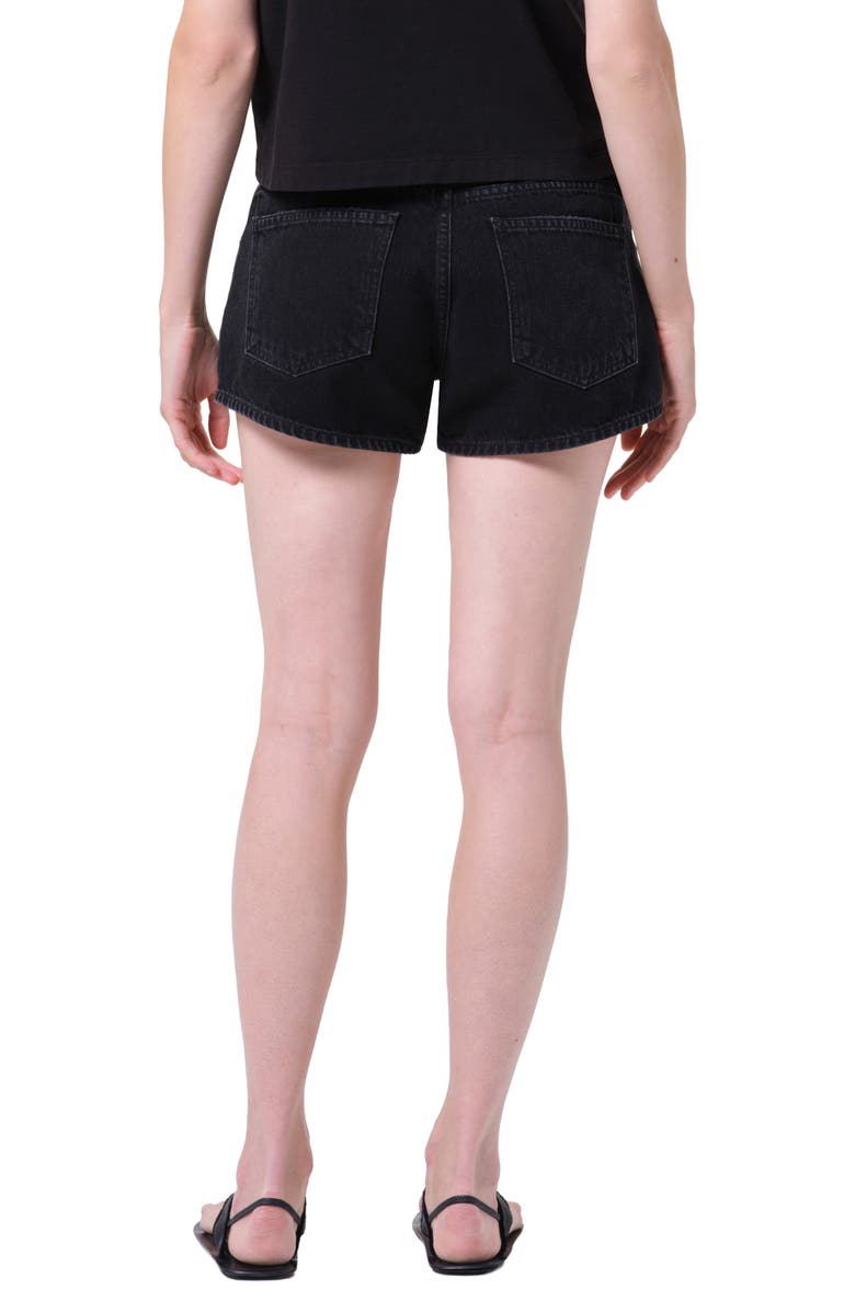 AGOLDE Low Rise Denim Shorts, Alternate, color, Phase Dark Black