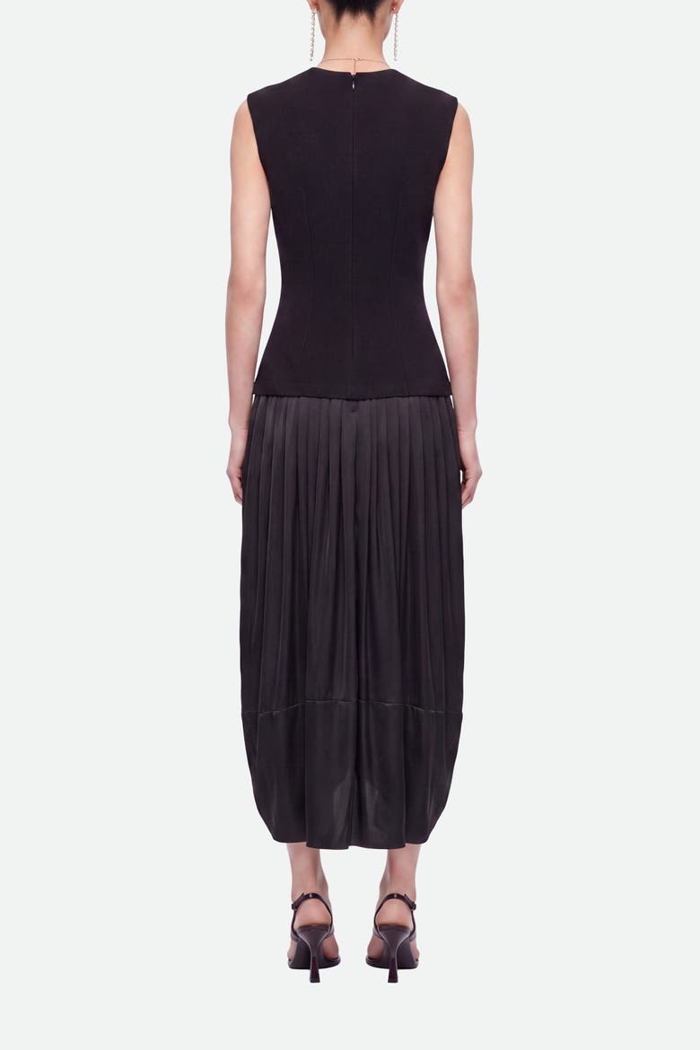 Cap Sleeve Bubble Hem Dress, Alternate, color, Black