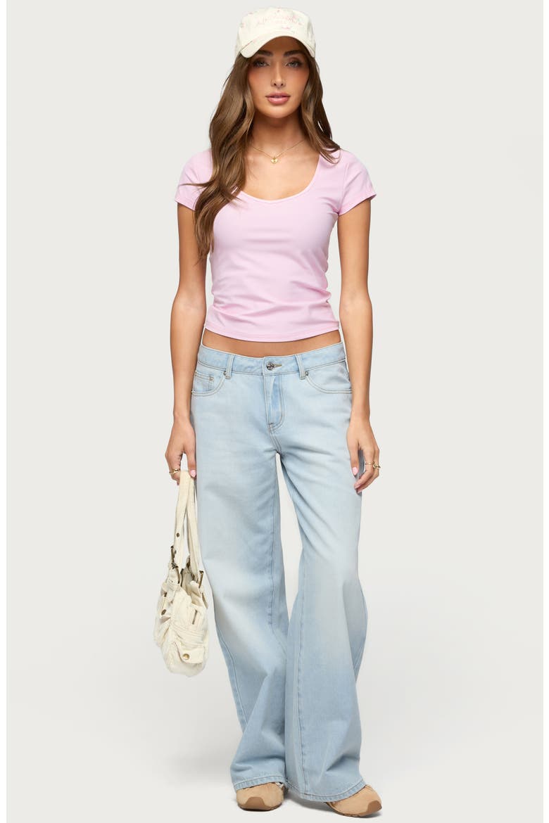 Dolores Scoop Neck T-Shirt, Alternate, color, LIGHT-PINK