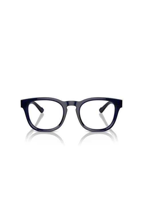 Ferrari 49mm Round Optical Glasses In Blue