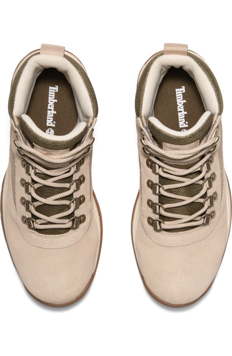 Timberland Ledge Mid Waterproof Hiking Boot, Alternate, color, Light Beige Suede