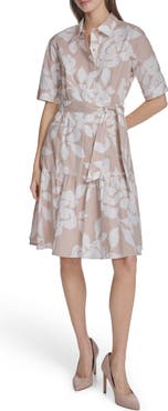 Calvin Klein Short Sleeve Cotton Shirtdress