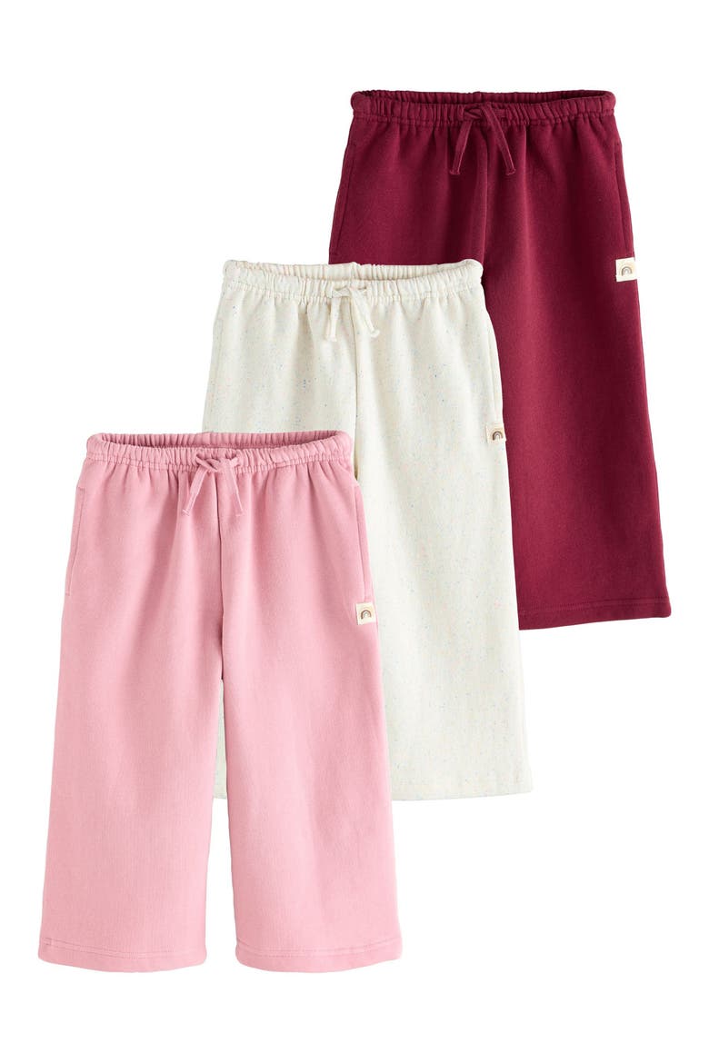 Kids' 3-Pack Assorted Wide Leg Sweatpants, Main, color, BURGUNDY MULTI