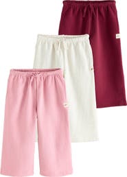 NEXT Kids' 3-Pack Assorted Wide Leg Sweatpants