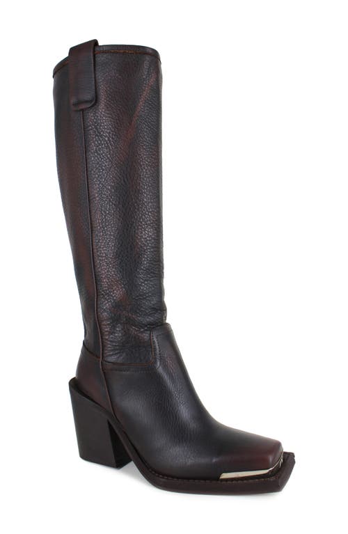 Zigi Joshana Knee High Boot In Brown Leather