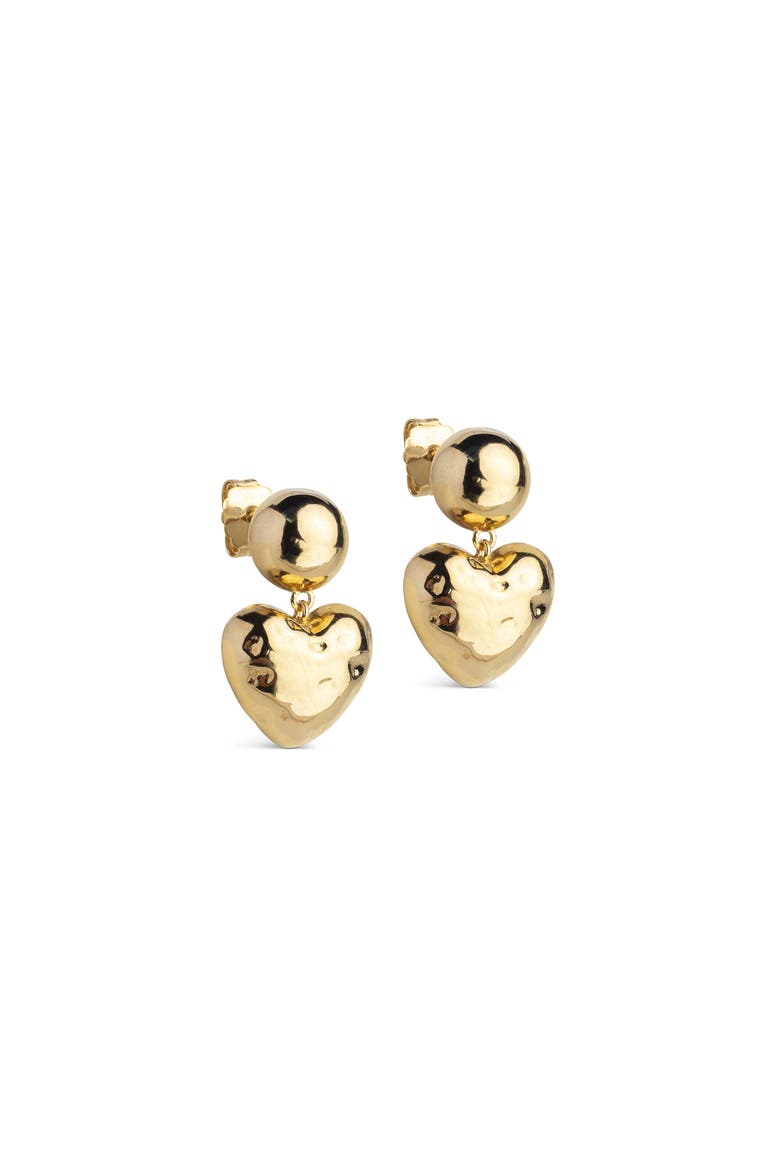 Poma Heart Earrings, Main, color, Gold