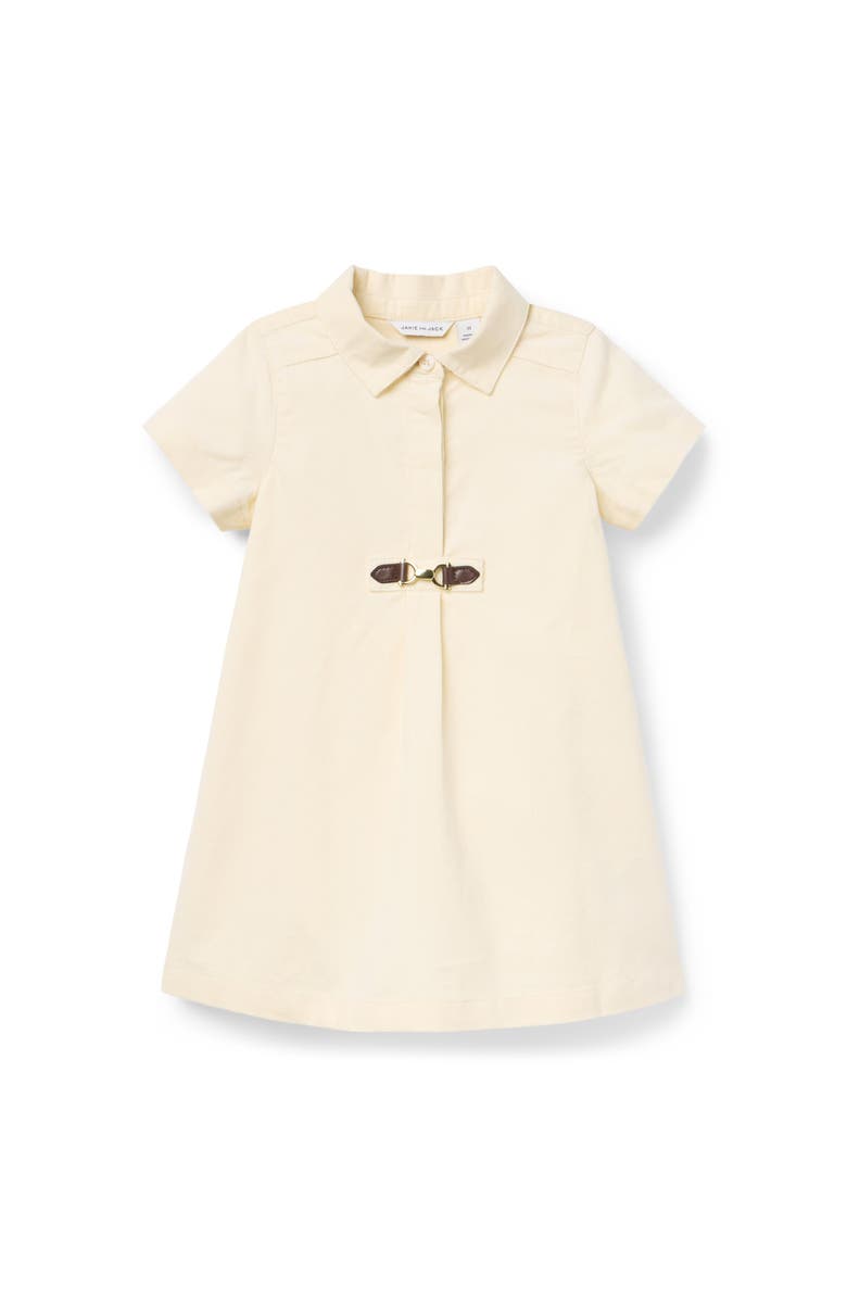 Janie and Jack The Corduroy Bridle Bit Dress, Main, color, Ivory