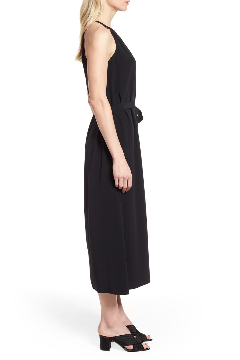 Tencel® Lyocell Blend Midi Dress, Alternate, color, BLACK