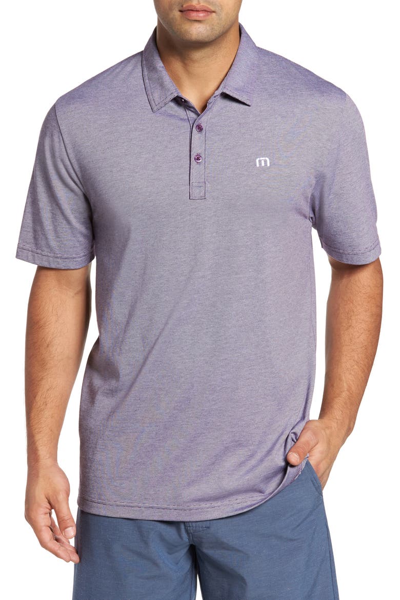 The Zinna Slub Piqué Polo, Main, color, BLACKBERRY CORD/WHT