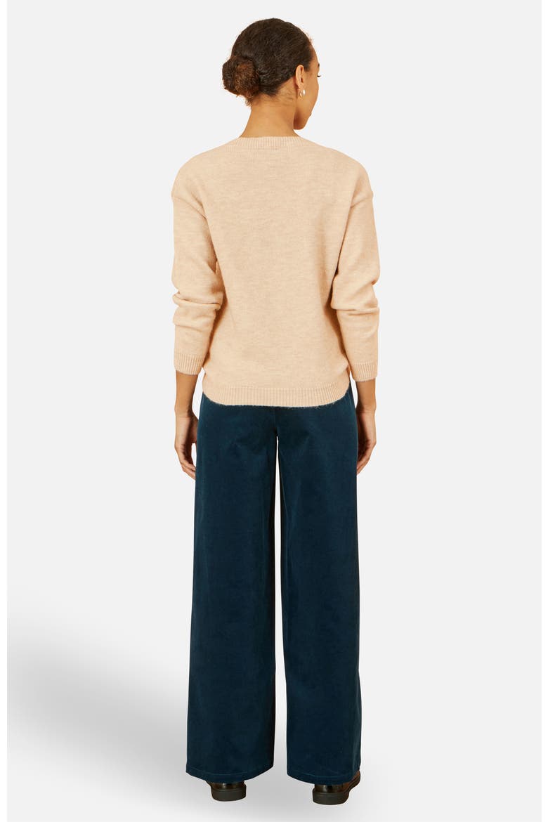 Floral Knitted Jumper, Alternate, color, Oatmeal