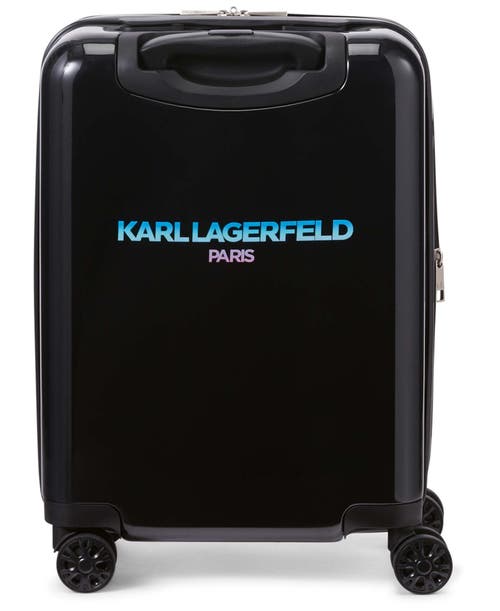 Karl Lagerfeld Karl Flowers 21" Upright Carry On In Black