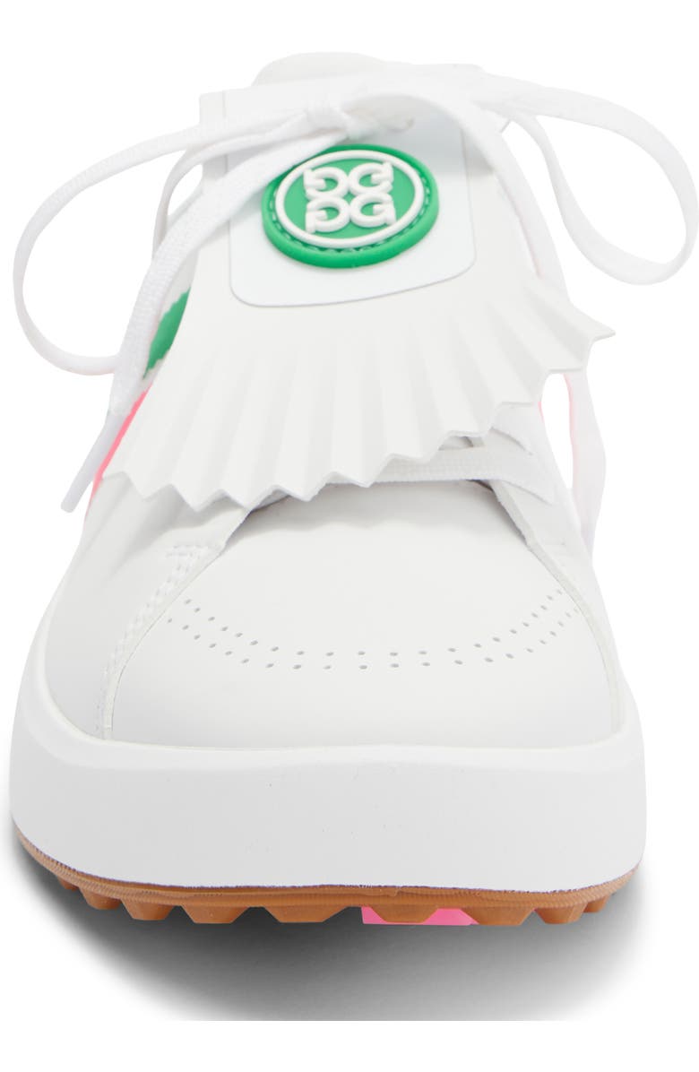 G/FORE Gallivan2R Debossed Heart G's Kiltie Golf Shoe, Alternate, color, Snow / Multi